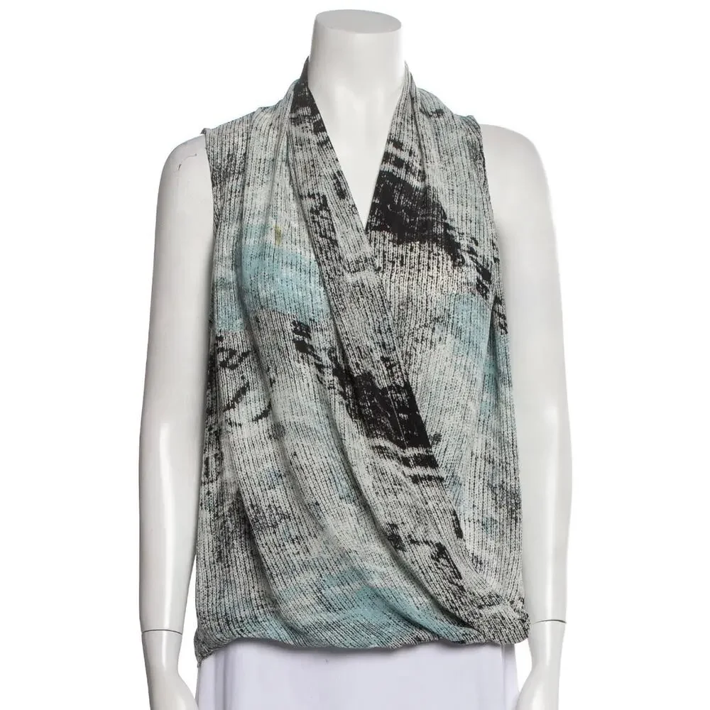 Parker Faux Wrap Sleeveless Top - Multi Color - Medium - Picture 9 of 14